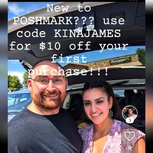New to POSHMARK use code KINAJAMES for $10 off your first purchase!